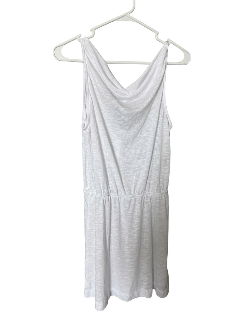 BECCA White Cowl Neck Swim Coverup Dress